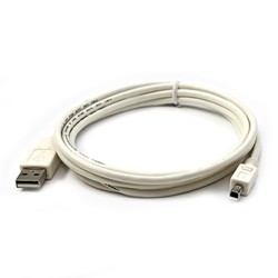 USB kabel (2.0), USB A M - 4-pin M, 1.8m, biały, MITSUMI, EOL