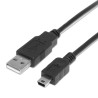Logo USB kabel (2.0), USB A M - miniUSB (M), 1.8m, czarny, blister, EOL