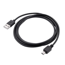 Logo USB kabel (2.0), USB A M - miniUSB (M), 1.8m, czarny, blister, EOL