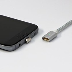 USB końcówka, USB C (M) - połączenie magnetyczne, srebrna, do użytku z kablem magnetycznym, EOL