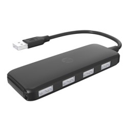 USB (2.0) hub 4-port, DHC-CT110C, czarny, Hewlett-Packard, EOL