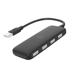 USB (2.0) hub 4-port, DHC-CT110C, czarny, Hewlett-Packard, EOL