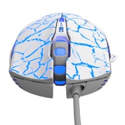 E-blue Mazer Pro Mysz przewodowa, biało-niebieska, 2500DPI, e-box