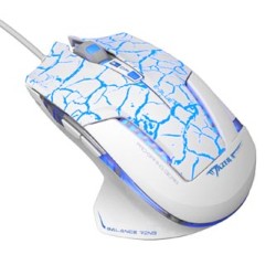 E-blue Mazer Pro Mysz przewodowa, biało-niebieska, 2500DPI