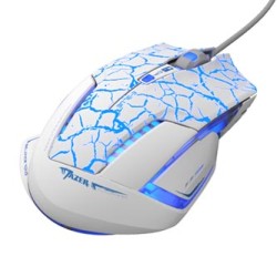 E-blue Mazer Pro Mysz przewodowa, biało-niebieska, 2500DPI