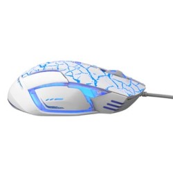 E-blue Mazer Pro Mysz przewodowa, biało-niebieska, 2500DPI