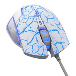 E-blue Mazer Pro Mysz przewodowa, biało-niebieska, 2500DPI