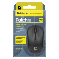 Defender Patch MS-759 Mysz przewodowa, czarna, 1000DPI