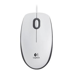 Logitech B100 Mysz przewodowa, biała, 800DPI