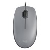 Logitech M110 Silent Mysz przewodowa, szara, 1000DPI