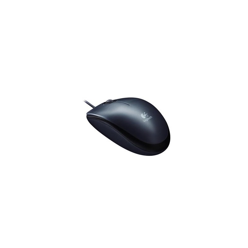 Logitech M100 Mysz przewodowa, czarna, 1000DPI