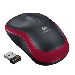 Logitech M185 Mysz bezprzewodowa, czerwona, 1000DPI