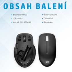 HP 430 Mysz bezprzewodowa, czarna, 1200DPI