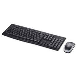 Logitech MK270 zestaw klawiatura bezprzewodowa CZ/SK, czarna z bezprzewodową myszą laserową, AAA, multimedialny, 2.4 [GHz]