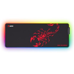 RGB Podkładka pod mysz, SCORP XL, czarna, 800 x 300 mm, 4 mm, Marvo, Hub USB