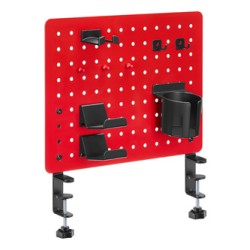 Powerton ERGO PEGBOARD Organizer na biurko gamingowe, czerwony