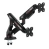 ULTRADESK SWORD Double Regulowany uchwyt na 2 monitory, czarny, 2x12KG, 17"-40"