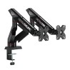 ULTRADESK SWORD Double Regulowany uchwyt na 2 monitory, czarny, 2x12KG, 17"-40"