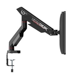 ULTRADESK SWORD Double Regulowany uchwyt na 2 monitory, czarny, 2x12KG, 17"-40"