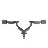 ULTRADESK SWORD Double Regulowany uchwyt na 2 monitory, czarny, 2x12KG, 17"-40"