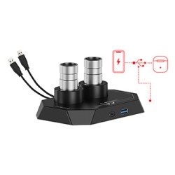ULTRADESK SWORD Double Regulowany uchwyt na 2 monitory, czarny, 2x12KG, 17"-40"