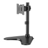 Powerton ERGO BASEO Regulowany uchwyt na monitor, czarny, 20KG, wolnostojący, 17"-35", 75x75/100x100