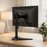 Powerton ERGO BASEO Regulowany uchwyt na monitor, czarny, 20KG, wolnostojący, 17"-35", 75x75/100x100