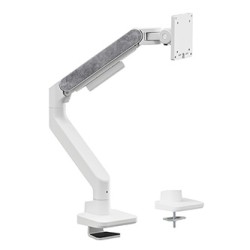 Powerton ERGO MONOA Regulowany uchwyt na monitor, biały, 2-20KG, zacisk, 17"- 49", 75x75/100x100