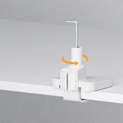 Powerton ERGO MONOA Regulowany uchwyt na monitor, biały, 2-20KG, zacisk, 17"- 49", 75x75/100x100