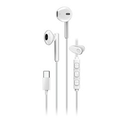 Genius HS-M366 słuchawki z mikrofonem, biała, douszne, USB Type-C