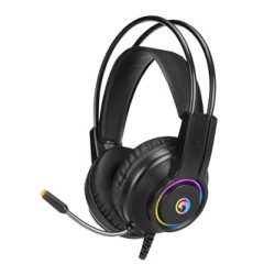 Marvo HG8935 słuchawki z mikrofonem, przewodowa, czarna, podświetlona, USB
