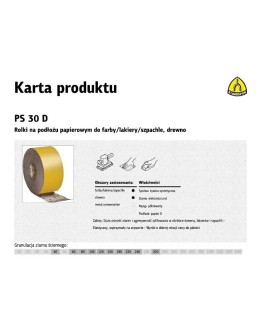 KLINGSPOR ROLKA NA PODŁOŻU PAPIEROWYM PS30D 115mm gr.220 (50mb)