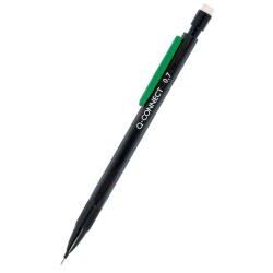 Ołówek automatyczny z gumką Q-CONNECT czarny 0.7