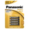 Panasonic alkaliczna baterie AAA (LR03), 4-pack, EOL