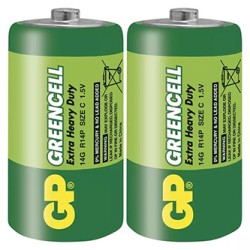 GP Jednorazowa cynkowo-węglowa baterie C, 2-pack