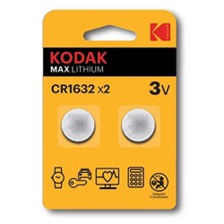 Kodak MAX Jednorazowa litowa baterie CR1632, 2-pack