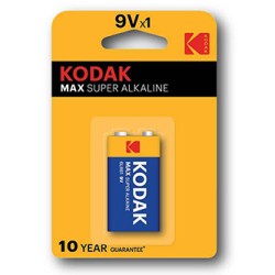 Kodak MAX SUPER Jednorazowa alkaliczna baterie 9V, 1-pack