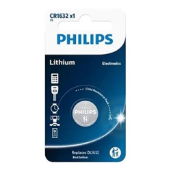 PHILIPS Jednorazowa litowa baterie CR1632, 1-pack