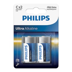 PHILIPS ULTRA Jednorazowa alkaliczna baterie C, 2-pack