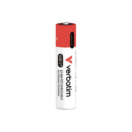 Verbatim Akumulatorki litowa akumulatorki z USB-C AAA, 4-pack, Kabel 4x USB-C