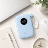 Powerton ENERGY PASTEL EDITION Powerbank 10000mAh, 2x USB-C, 22.5W, zintegrowane kable, niebieska
