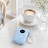 Powerton ENERGY PASTEL EDITION Powerbank 10000mAh, 2x USB-C, 22.5W, zintegrowane kable, niebieska