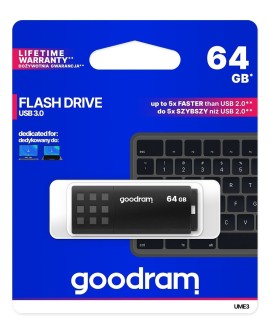 Pendrive GoodRam UME3 UME3-0640K0R11 (64GB USB 3.0 kolor czarny)