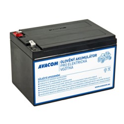 Avacom zastępcze akumulatory do pojazdów elektrycznych Peg Pérego - konektor F2, (olověný akumulátor), 12V, 15Ah, PBPP-12V015-F2