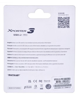 PARTIOT FLASHDRIVE Xporter 3 128GB Type A USB3.2