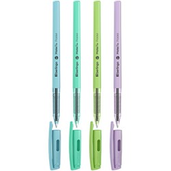 Berlingo, długopis automatyczny kulkowe, niebieskie, 12szt, 0.7mm, MatePen Pastel