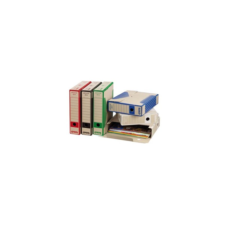 Box archiwum, A4, 75mm, biały, Emba