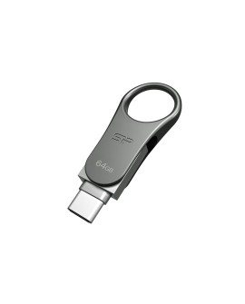 Pendrive Silicon Power Mobile C80 64GB Dual USB 3.1/Type-C Silver (SP064GBUC3C80V1S)