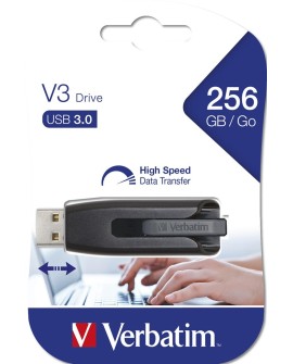 Verbatim V3 pamięć USB 256 GB USB Typu-A 3.2 Gen 1 (3.1 Gen 1) Czarny