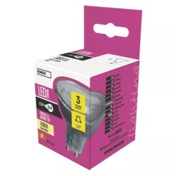 LED żarówka EMOS Lighting GU10, 220-240V, 3W, 345lm, 3000k, ciepła biel, 30000h, Classic MR16 52x50x50mm